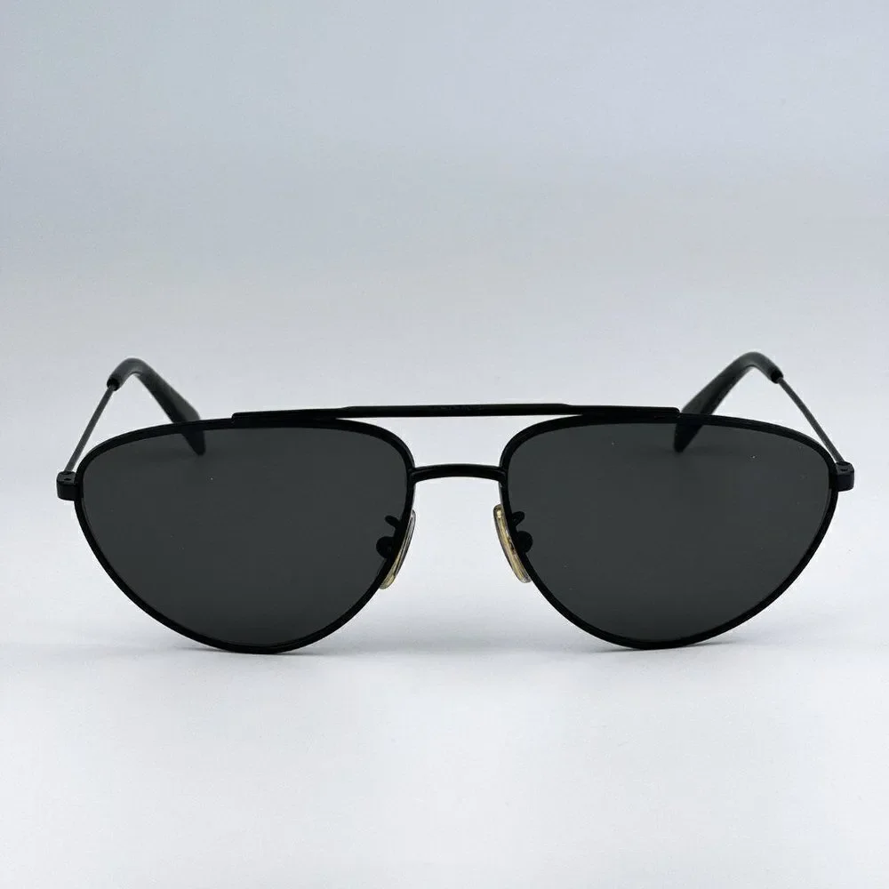 SALE! NEW Celine CL40077U 02A Matte Black Smoke Pilot Unisex Sunglasses